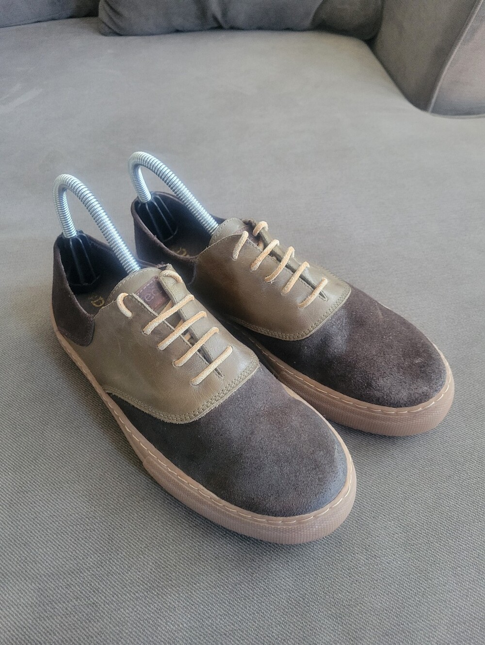 D. Caged Shoes Made In Spain Size 40 Suede Canvas US Men's 7.5